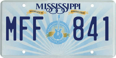 MS license plate MFF841
