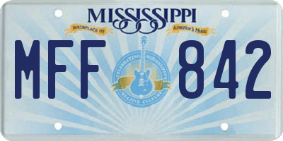 MS license plate MFF842