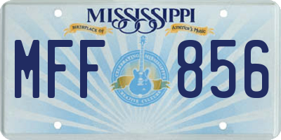 MS license plate MFF856