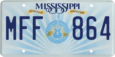 MS license plate MFF864