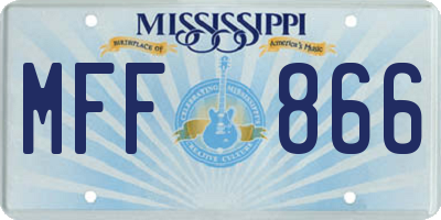 MS license plate MFF866