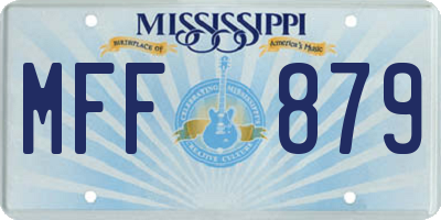 MS license plate MFF879