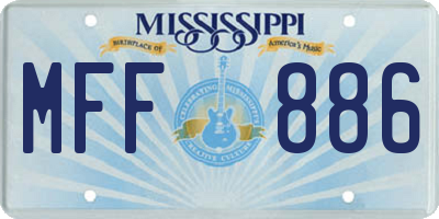 MS license plate MFF886