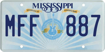 MS license plate MFF887