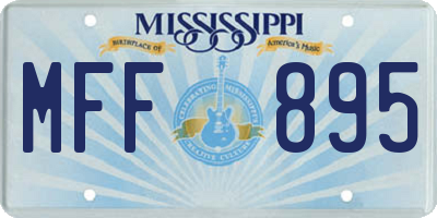 MS license plate MFF895