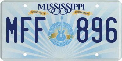 MS license plate MFF896