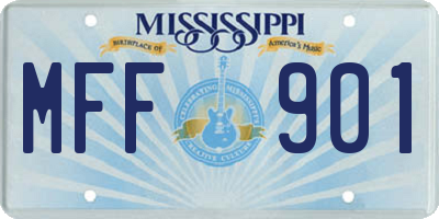 MS license plate MFF901