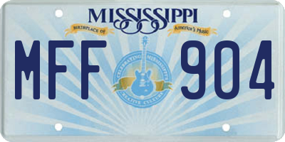 MS license plate MFF904