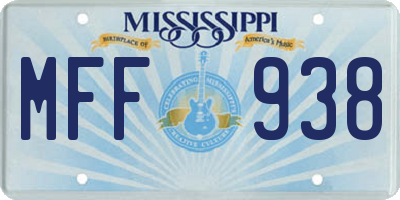 MS license plate MFF938