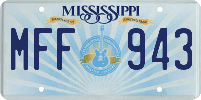 MS license plate MFF943