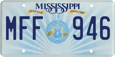 MS license plate MFF946
