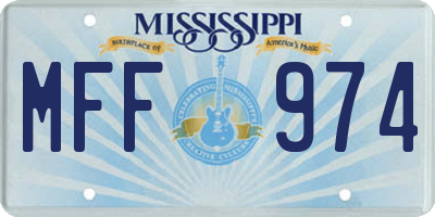 MS license plate MFF974