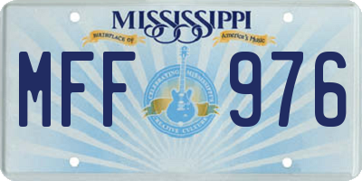 MS license plate MFF976