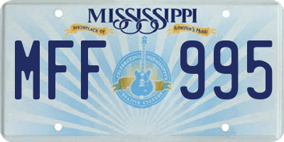 MS license plate MFF995
