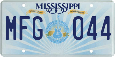 MS license plate MFG044