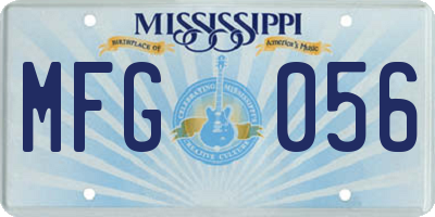 MS license plate MFG056