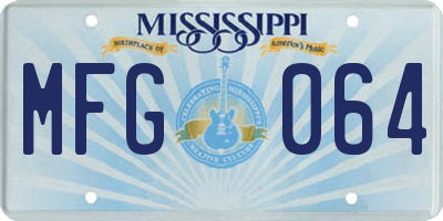 MS license plate MFG064
