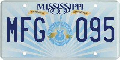MS license plate MFG095