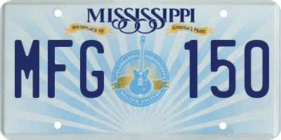 MS license plate MFG150