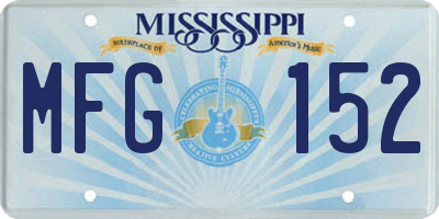 MS license plate MFG152