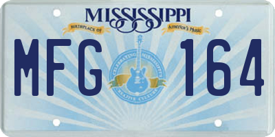 MS license plate MFG164
