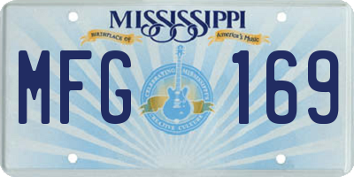 MS license plate MFG169
