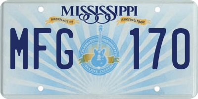 MS license plate MFG170