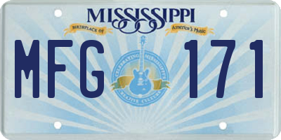 MS license plate MFG171