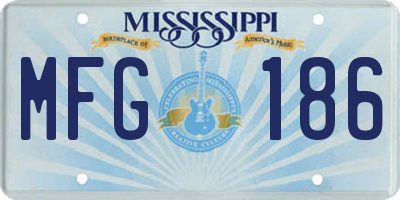 MS license plate MFG186