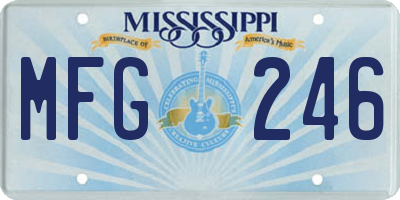 MS license plate MFG246