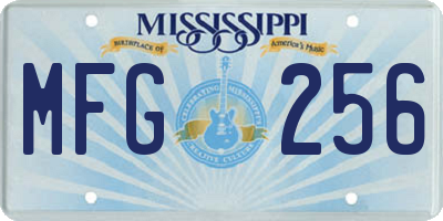 MS license plate MFG256