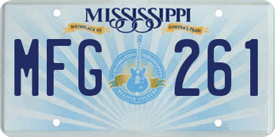 MS license plate MFG261