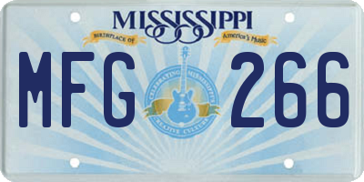 MS license plate MFG266