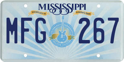 MS license plate MFG267