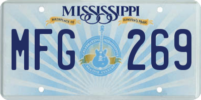 MS license plate MFG269