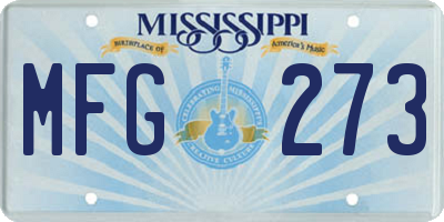 MS license plate MFG273