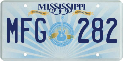 MS license plate MFG282