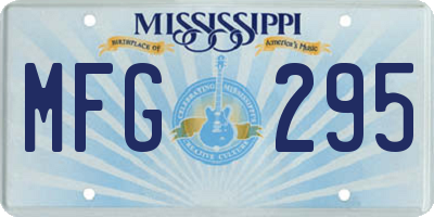 MS license plate MFG295