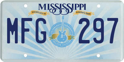 MS license plate MFG297