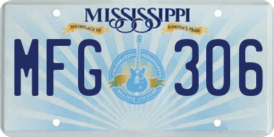 MS license plate MFG306