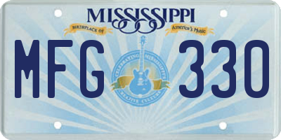 MS license plate MFG330