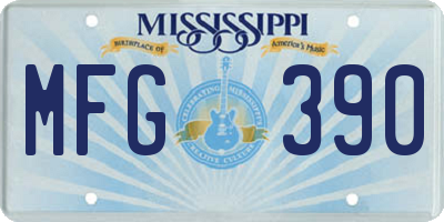 MS license plate MFG390