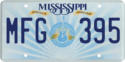 MS license plate MFG395