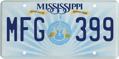 MS license plate MFG399