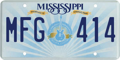 MS license plate MFG414