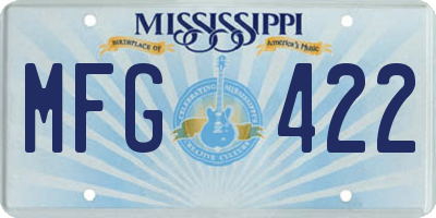MS license plate MFG422