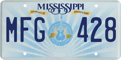 MS license plate MFG428