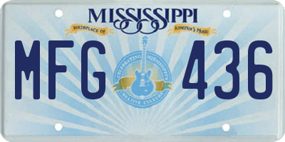 MS license plate MFG436