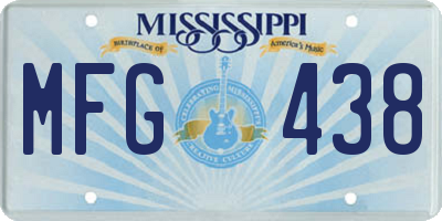 MS license plate MFG438