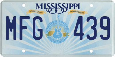 MS license plate MFG439